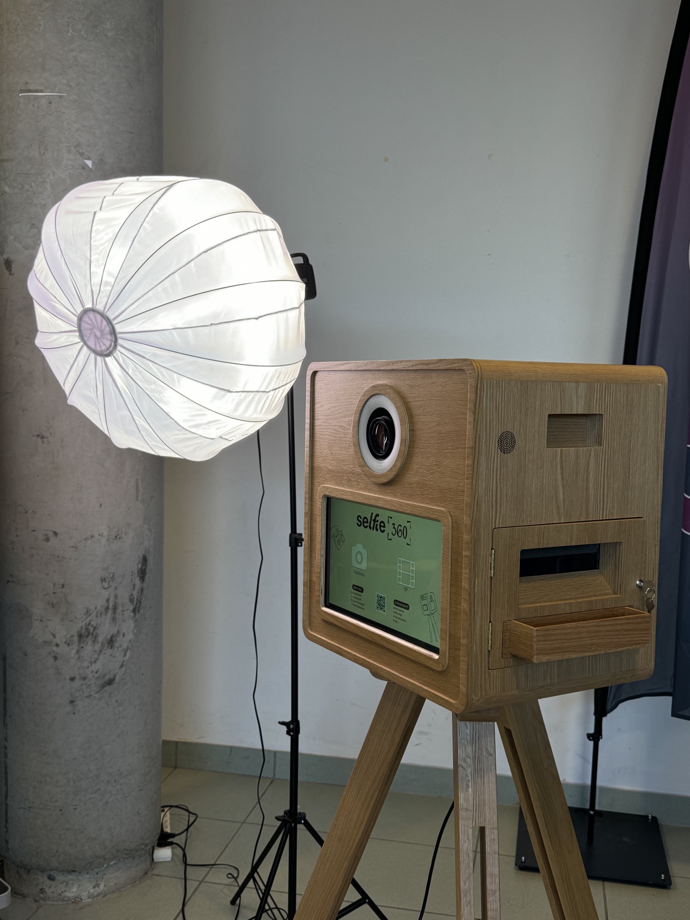 Photobooth Selfie360 pret pour un evenement dans le Bas-Rhin